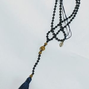 Navy Tassel Necklace